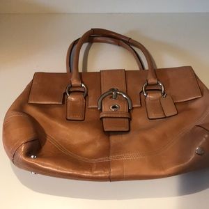Coach camel leather satchel